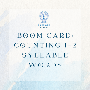 Boom Card: Counting 1-2 Syllable Words