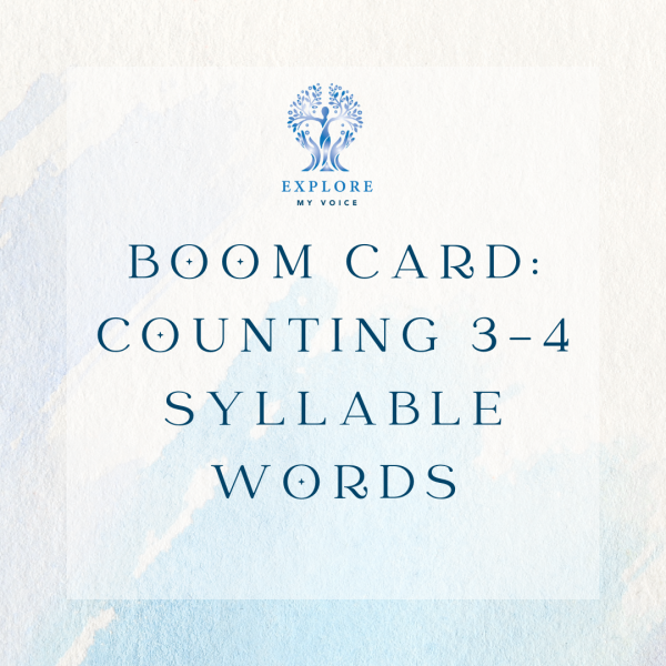 Boom Card: Counting 3-4 Syllable Words